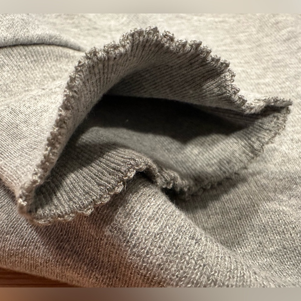 J. Crew Womens Turtleneck Lightweight Sweatshirt in Heather Gray - Picture 5 of 9